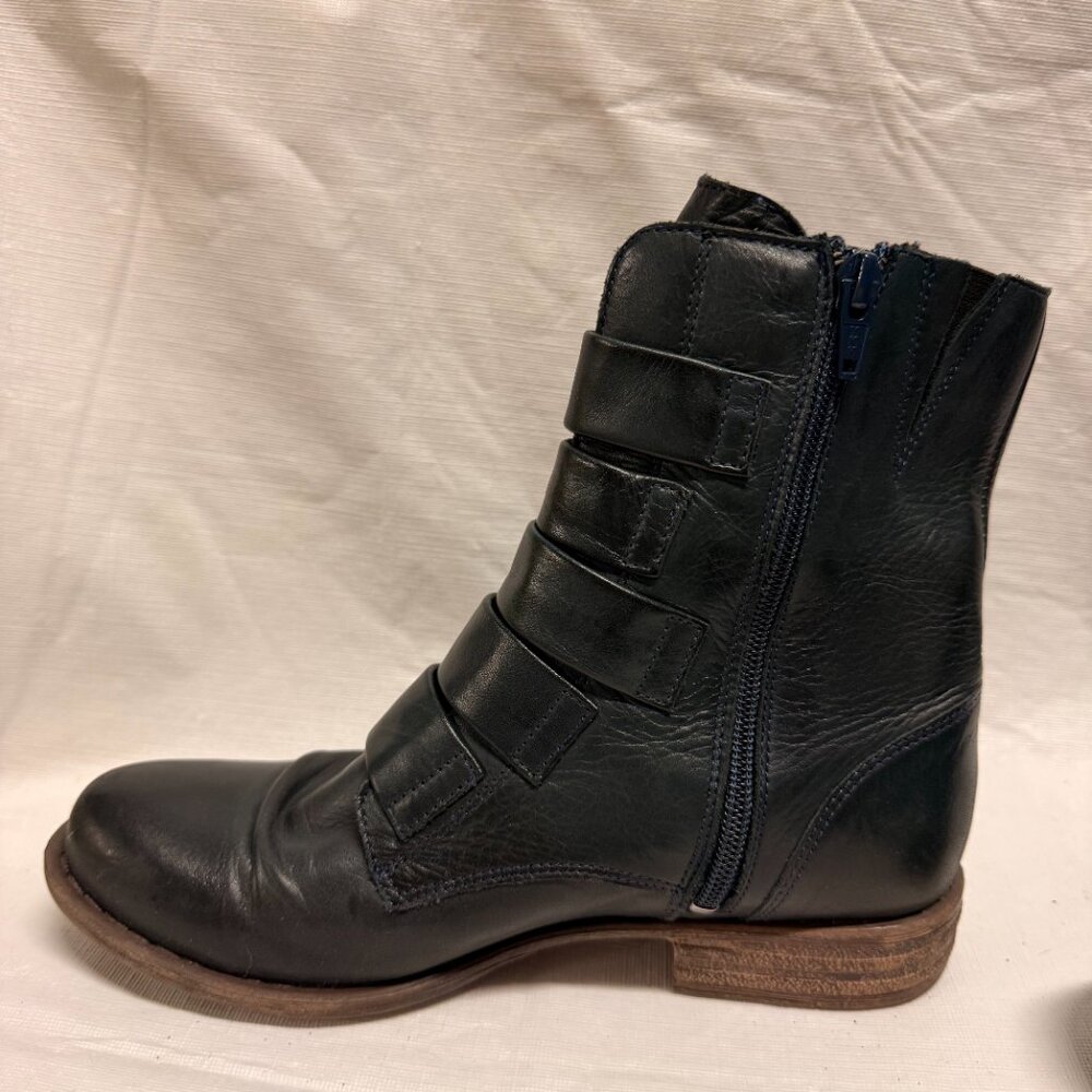 Miz Mooz Leighton Ocean Leather Strapped Ankle Boots - Size EU 37 - Picture 2 of 9